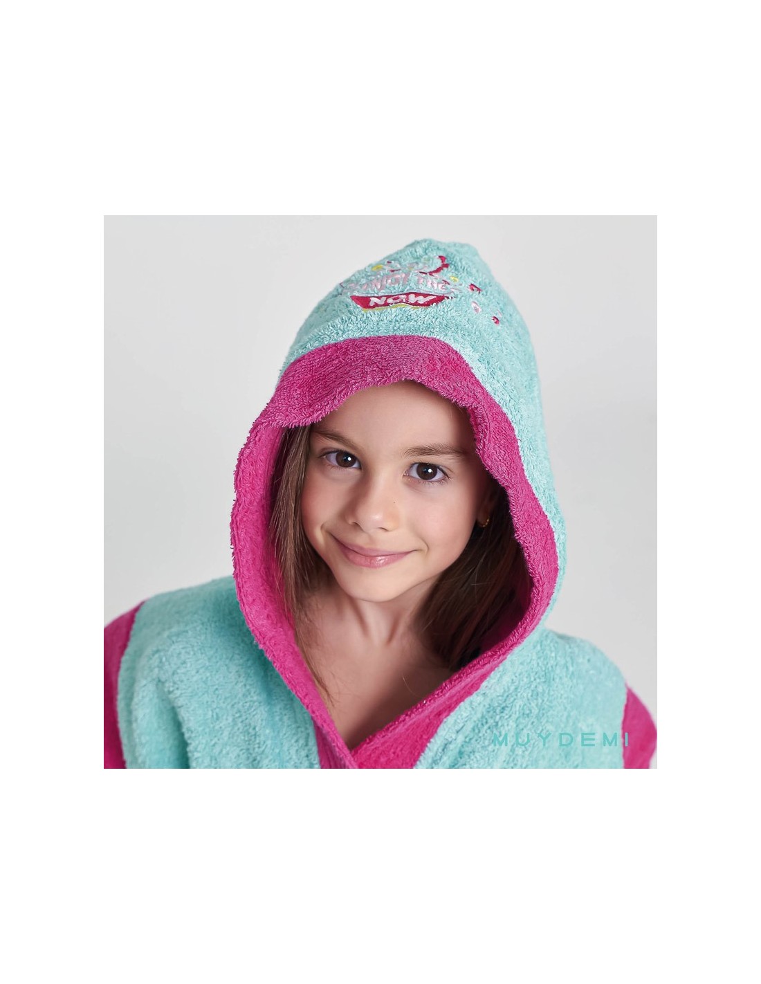 CARTOON Albornoz De Rizo 100% Algodón Barbie – Con Capucha Y Cinturón Para Niñas – Fucsia, 380 G/m² – Regalo Encantador