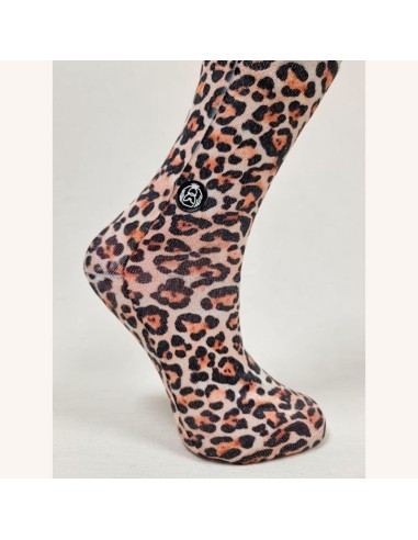 calcetin para mujer sin costuras sacha modelo leopardo