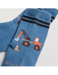 calcetines para bebe en algodon pack de 2 ysabel mora modelo grúa