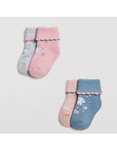 calcetines infantiles para niña pack de 2 ysabel mora erizo