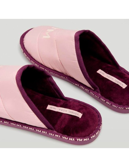 zapatillas ysabel mora de mujer para casa acolchadas rosa
