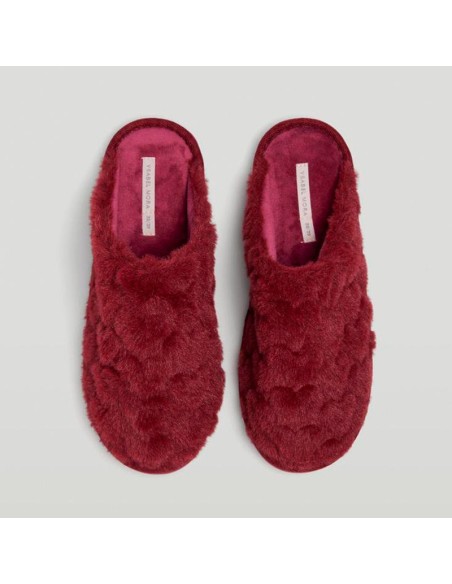zapatillas de mujer para casa de invierno burdeos suaves y cómodas de ysabel mora