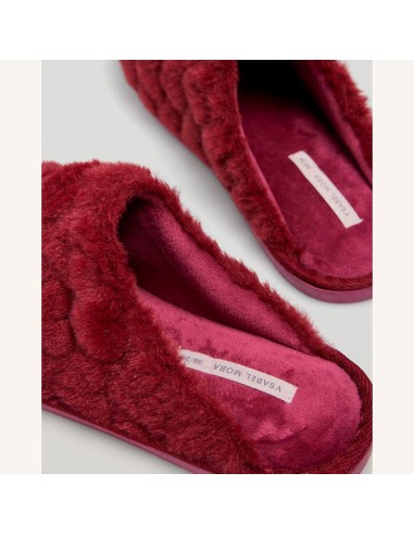 zapatillas de mujer para casa de invierno en pelo suave ysabel mora burdeos
