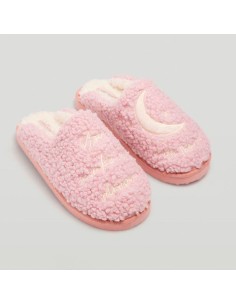 zapatillas de mujer para casa de invierno en pelo de borreguito luna rosa ysabel mora