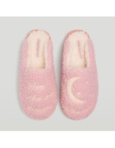 zapatillas de mujer para casa de invierno en pelo de borreguito luna rosa ysabel mora