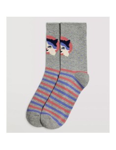 calcetines para mujer sin puño en algodón pack 2 ysabel mora perros y gatos