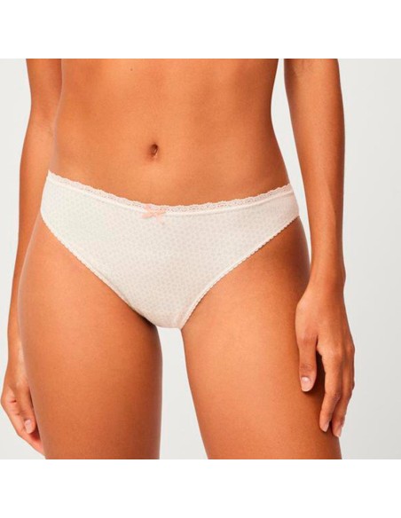 braga mini de mujer marfil en algodón del pack de 2 flor de algodón ysabel mora