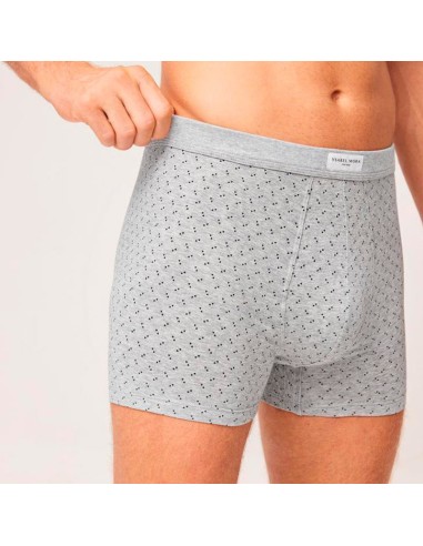 boxers pack de 2 en algodón negro-gris estampado vintage ysabel mora