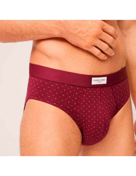 slips para hombre pack de 2 en algodón ysabel mora burdeos-gris