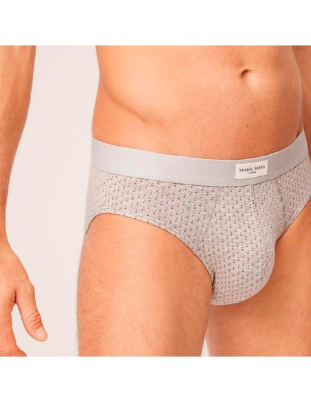 slips gris en algodón para hombre del pack de 2 ysabel mora burdeos.gris