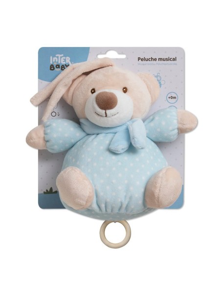 peluche musical osito azul para bebe interbaby