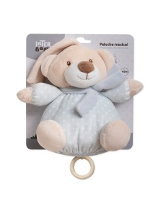 peluche musical para bebé osito gris