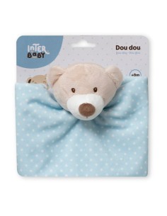 dou dou para bebe osito lunares azul interbaby