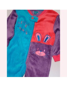 pijama manta infantil para niña en coralina conejito divertido intimo moi