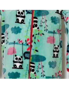 pijama manta para niña infantil modelo panda alegre muslher