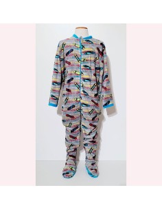 pijama manta infantil en coralina para niño monopatín