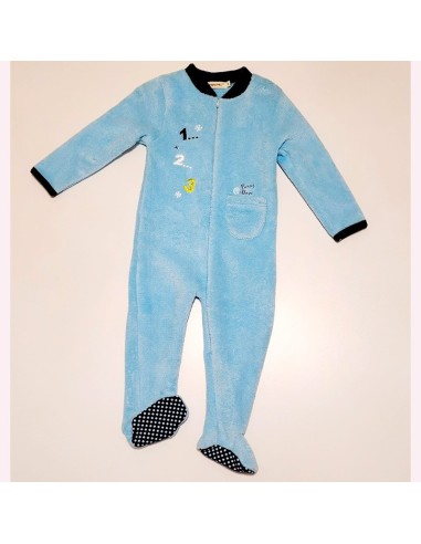 pijama manta infantil números divertidos en celeste montesinos confecciones