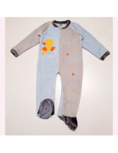 pijama manta pollito lindo en coralina para niño montesinos confecciones
