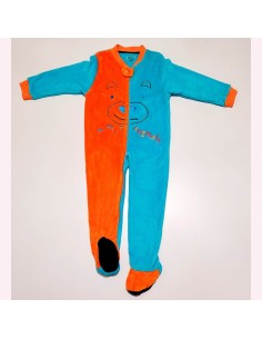 pijama manta en coralina para niño oso alegre intimo moi