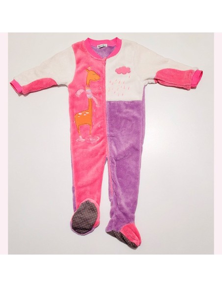 pijama manta infantil en coralina jirafa alegre calamaro