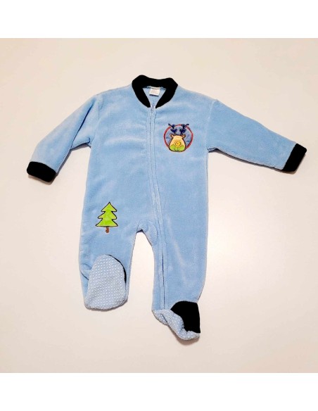 pijama manta infantil modelo reno en azul en coralina