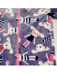 pijama manta conejitas en coralina para infantil muslher