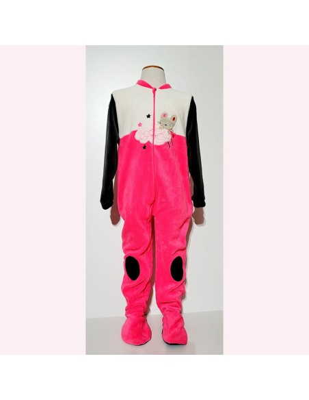 pijama manta para niña en coralina modelo ratita presumida de calamaro
