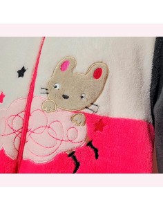 pijama manta para niña en coralina modelo ratita presumida de calamaro