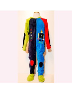 pijama manta en coralina para niño robot