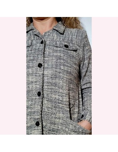vestido gris abierto por detrás especial pata personas con poca movilidad