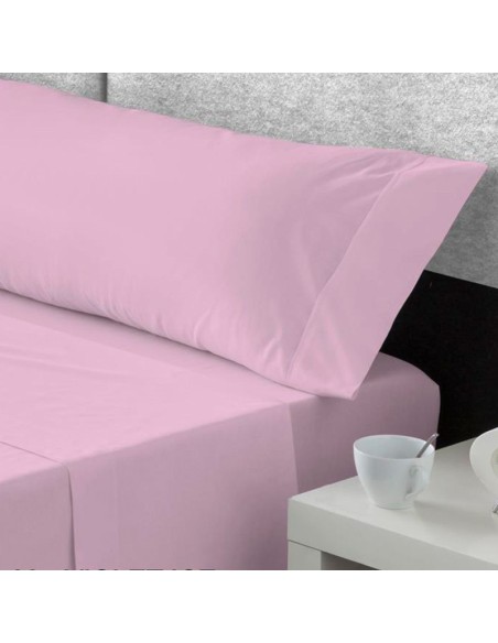 juego de sabanas de tela en rosa liso catotex