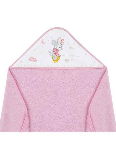 minnie ovejas capa de baño color rosa para bebe en rizo de algodón