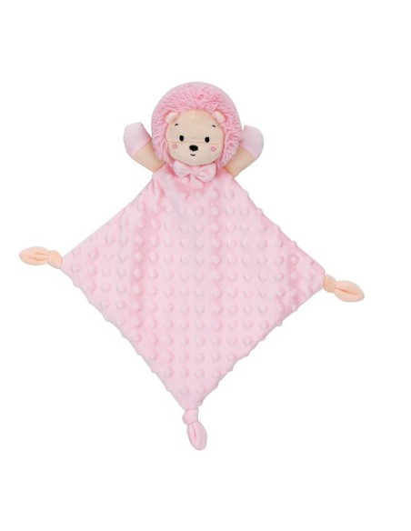 dou dou suave para bebe león rosa interbaby