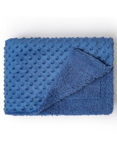 interbaby manta de burbujas y borreguito para bebe en azul