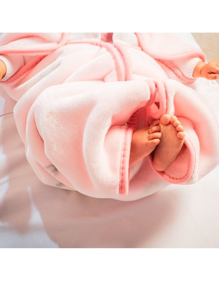 interbaby manta saco para bebe suave y cálida osito rosa