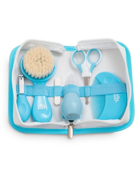 neceser con accesorios para bebe modelo koala azul de interbaby
