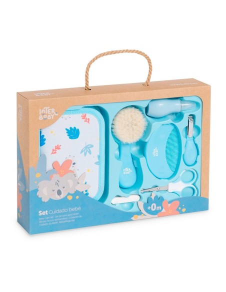 caja de regalo para bebe del neceser con accesorios modelo koala azul