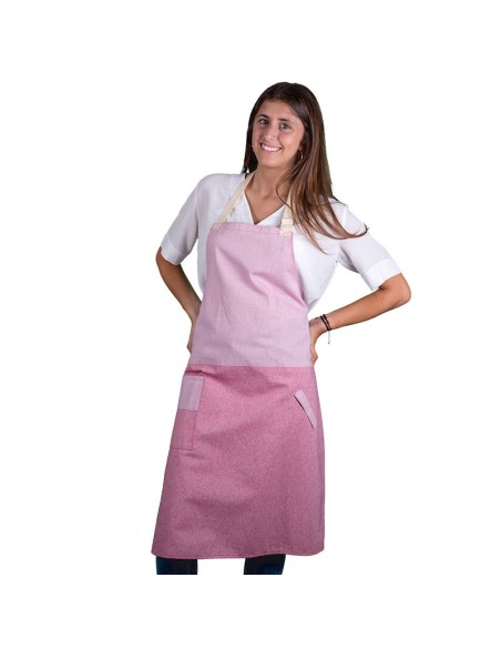 Delantal de cocina Rosa Bicolor canellas - 1