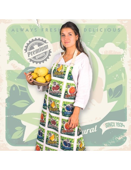 delantal de cocina delicioso de canellas en algodón