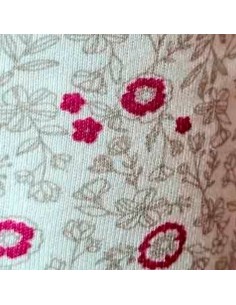 pantalón del pijama berenjena con flores para mujer en algodón de invierno