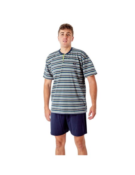 pijama de hombre para verano en manga corta de algodón modelo turmalina de dormen