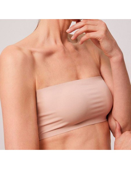 top para mujer de ysabel mora en liso color nude