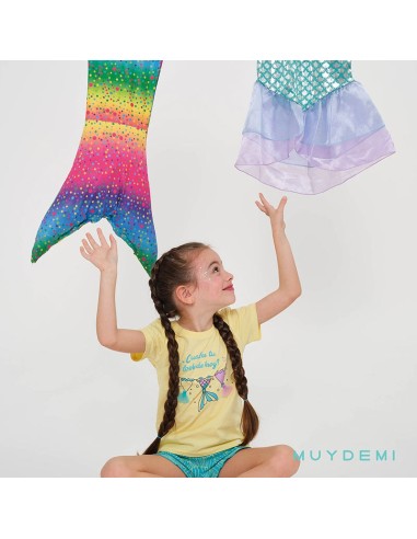 pijama de verano para niña sirenita de muydemi
