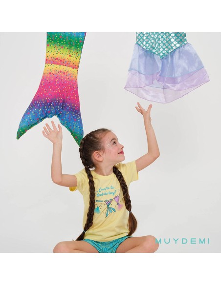 pijama de verano para niña sirenita de muydemi