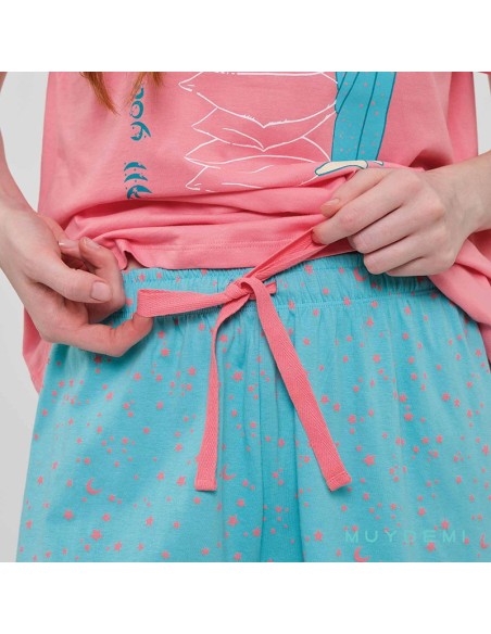 pantalón con cordón del pijama de mujer muydemi modelo sueño