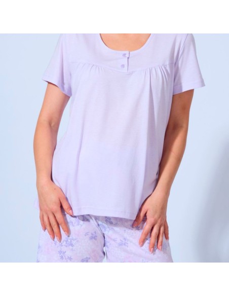 lady belty pijama de mujer en manga corta sueño malva