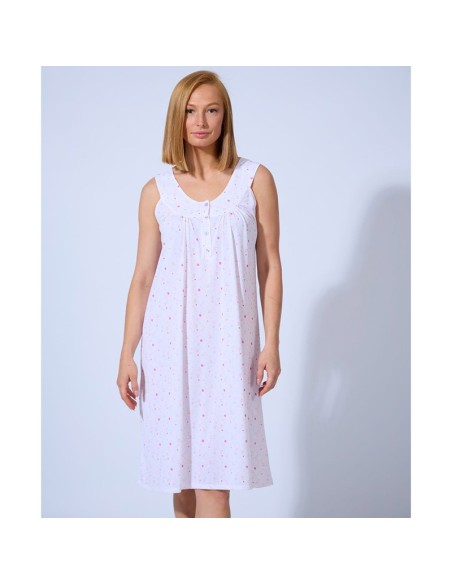 camisón de señora en poliester de tirantas para mujer modelo lluvia de flores de lady belty en rosa
