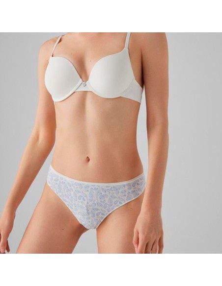 tanga en celeste dfel pack de 2 ysabel mora en algodón celeste-azul mar modelo primavera