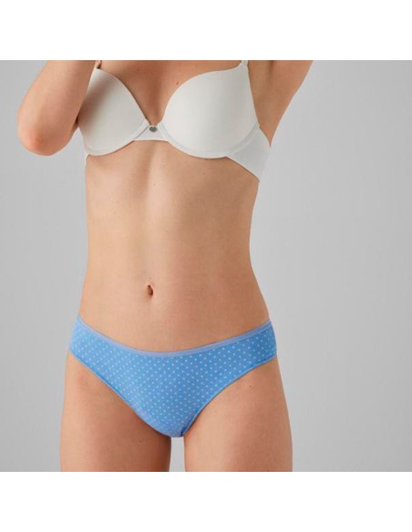 tanga azul mar del pack de 2 en algodón modelo primavera celeste-azul mar