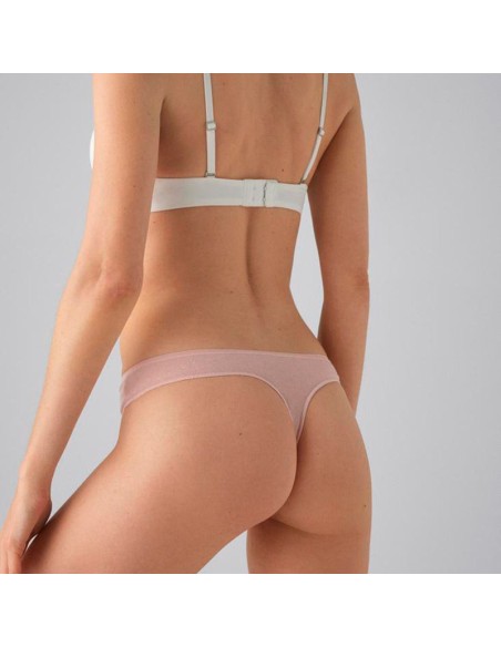 tanga de algodón para mujer en rosa palo de ysabel mora modelo primavera